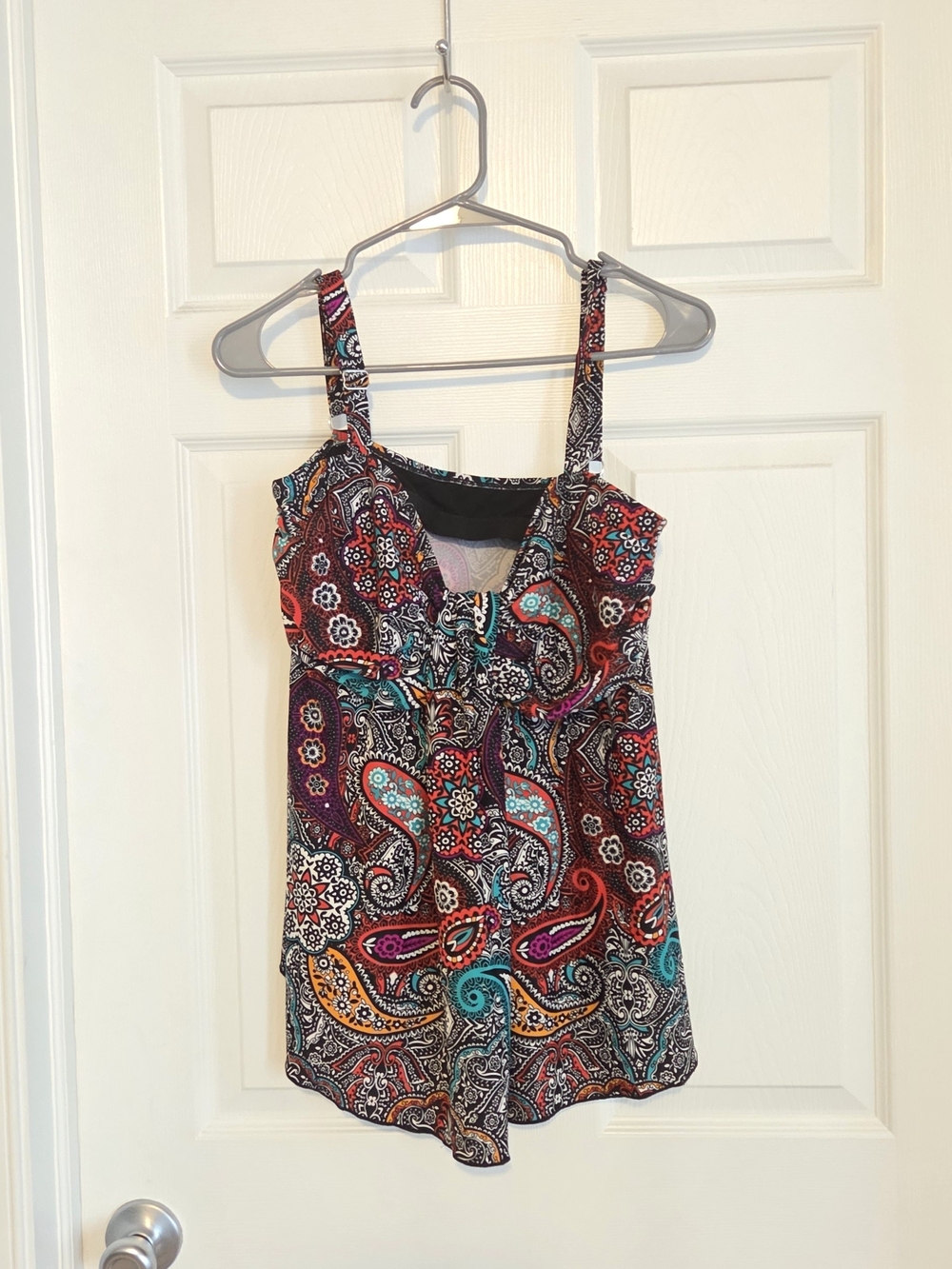 Paisley Print Swim Camisole in Multi-Color